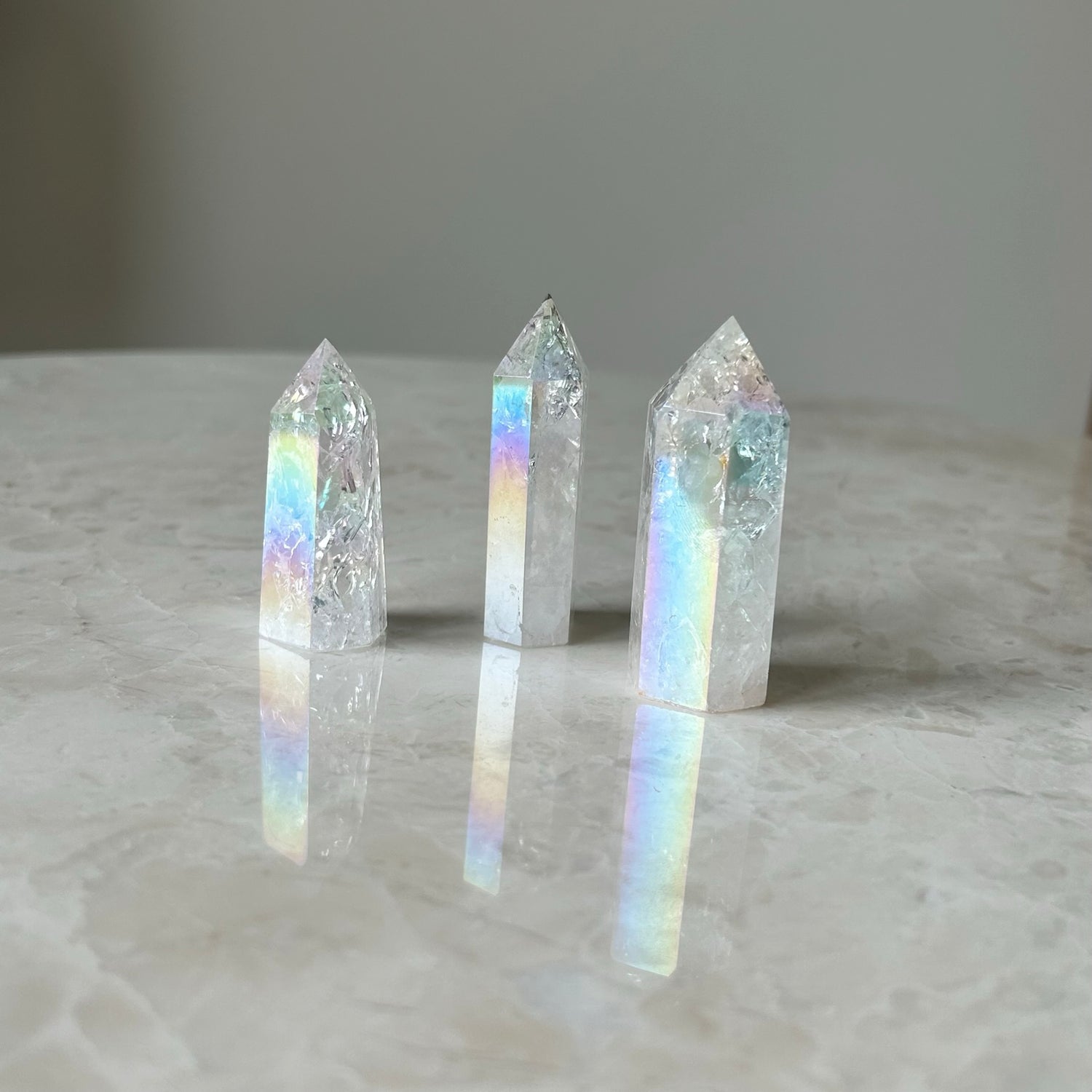 Fire & Ice Aura Quartz Point