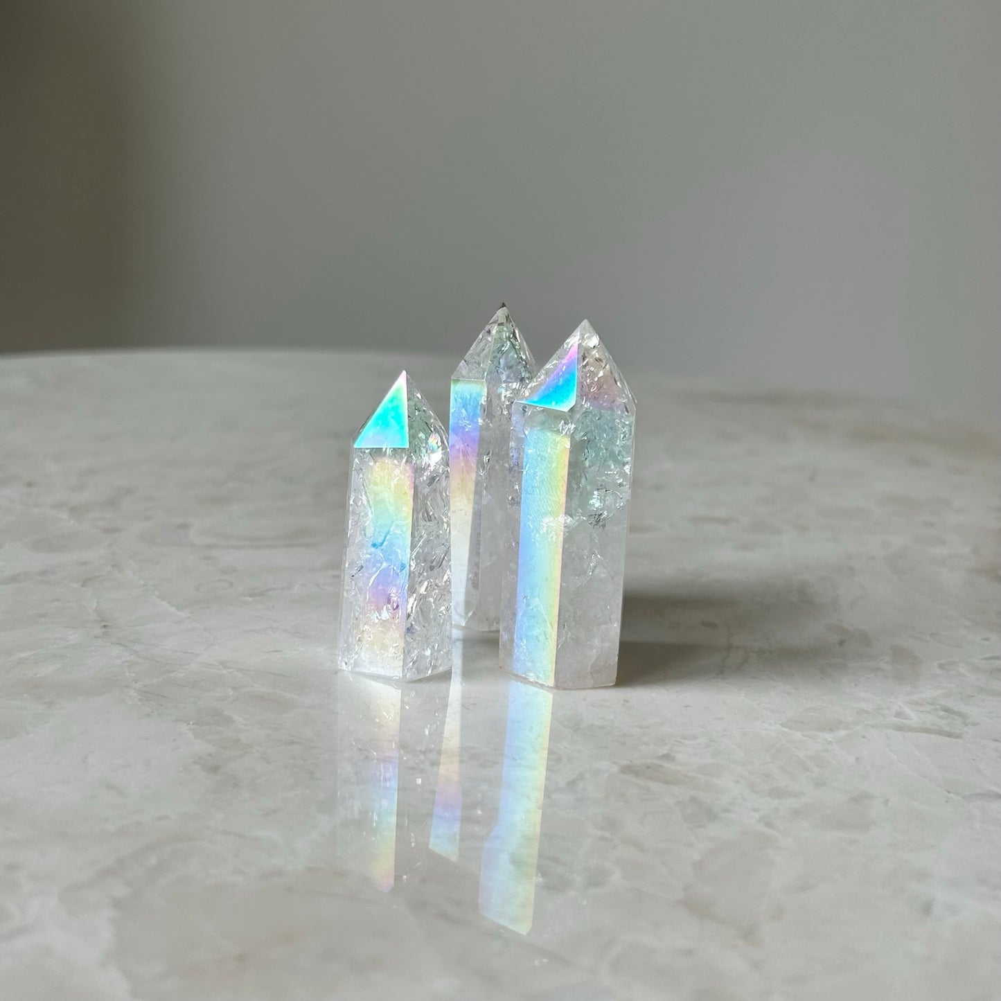 Fire & Ice Aura Quartz Point